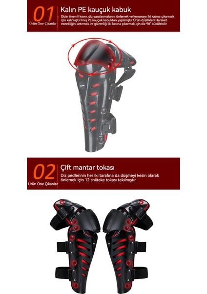 Motosiklet Için Koruyucu Dizlik - Siyah (Yurt Dışından) fırsatları