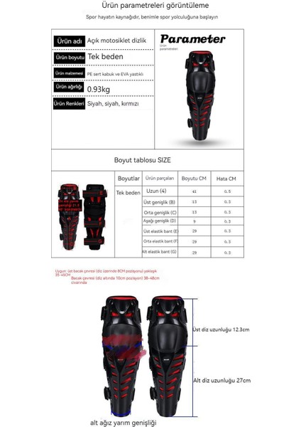 Motosiklet Için Koruyucu Dizlik - Siyah (Yurt Dışından) indirimleri