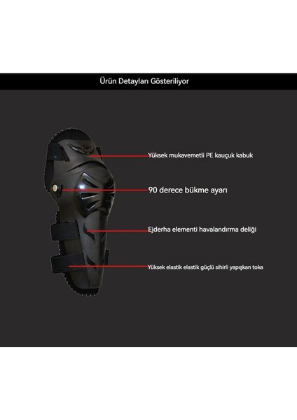 Motosiklet Için Koruyucu Dizlik - Siyah (Yurt Dışından) fiyatları