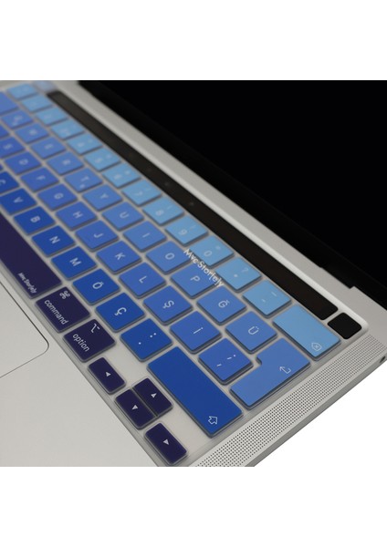 Macbook Pro Klavye Kılıfı 13inç M1-M2 Türkçe Q Baskı A2338 2289 2251 A2141 ile Uyumlu Ombre