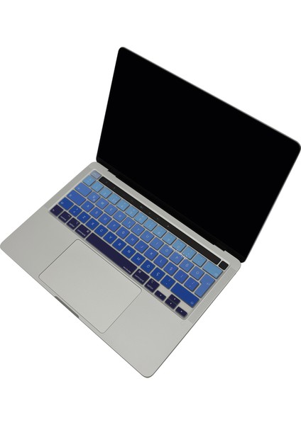 Macbook Pro Klavye Kılıfı 13inç M1-M2 Türkçe Q Baskı A2338 2289 2251 A2141 ile Uyumlu Ombre