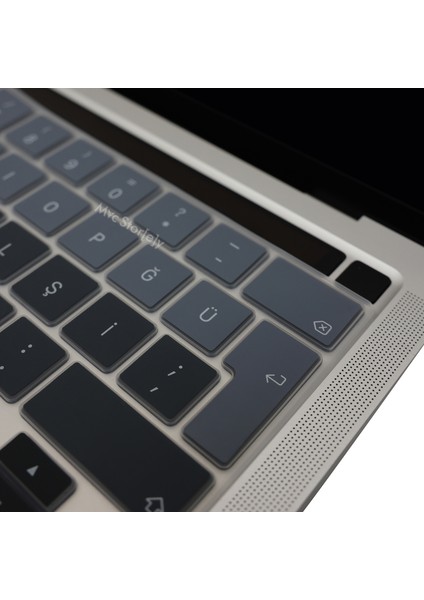 Macbook Pro Klavye Kılıfı 13inç M1-M2 Türkçe Q Baskı A2338 2289 2251 A2141 ile Uyumlu Ombre