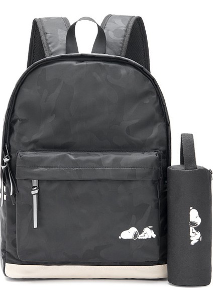 Yeni Unisex Sırt Çantası Basit Yansıtıcı Halat Snoopy Okul Çantası Rahat Büyük Kapasiteli Açık Seyahat Sırt Çantası Serin Okul Sırt Çantası (Yurt Dışından)