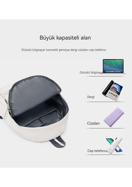 Yeni Unisex Sırt Çantası Basit Yansıtıcı Halat Snoopy Okul Çantası Rahat Büyük Kapasiteli Açık Seyahat Sırt Çantası Serin Okul Sırt Çantası (Yurt Dışından)
