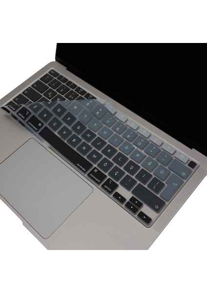 Macbook Air M1 Klavye Kılıfı Türkçe Q Baskı A2179 A2337 ile Uyumlu Ombre