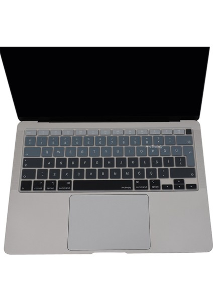 Macbook Air M1 Klavye Kılıfı Türkçe Q Baskı A2179 A2337 ile Uyumlu Ombre