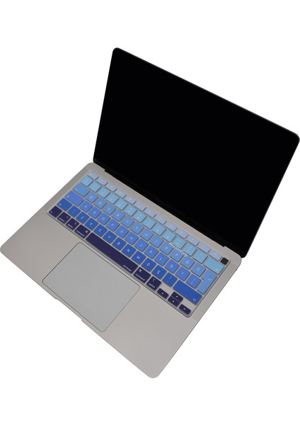 Macbook Air M1 Klavye Kılıfı Türkçe Q Baskı A2179 A2337 ile Uyumlu Ombre