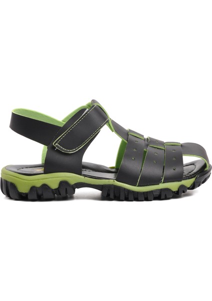 Arz 3100-F Siyah-Yeşil Erkek Çocuk Sandalet