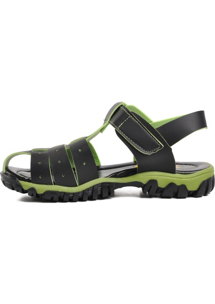 Arz 3100-F Siyah-Yeşil Erkek Çocuk Sandalet