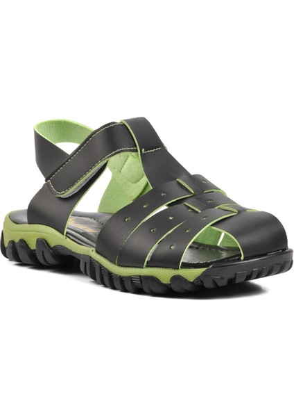 Arz 3100-F Siyah-Yeşil Erkek Çocuk Sandalet