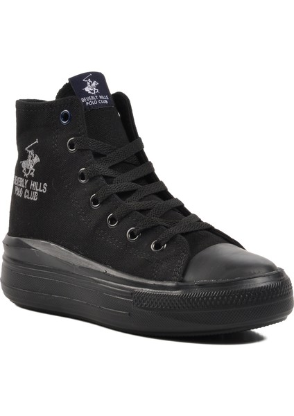 PO-30087 Siyah Kadın Hi Sneaker