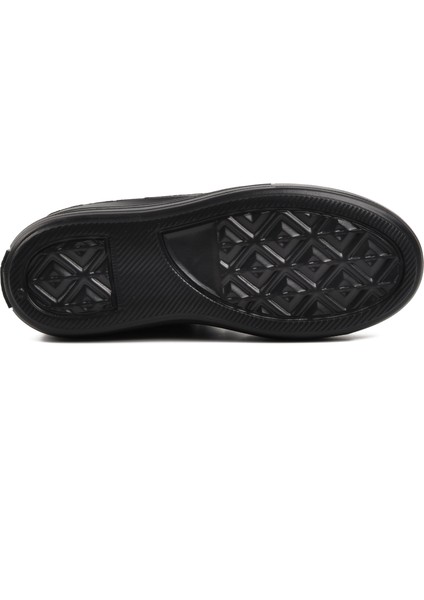 PO-30087 Siyah Kadın Hi Sneaker