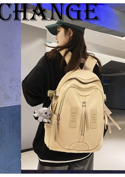 Yeni Unisex Sırt Çantası Trend Ins Stili Basit Okul Çantası Büyük Kapasiteli Kişiselleştirilmiş Kampüs Havalı Stil Okul Sırt Çantası (Yurt Dışından) fiyatları