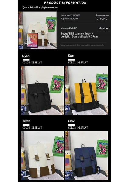 Yeni Unisex Sırt Çantası Rahat Okul Çantası Kişilik Modaya Uygun Serin Açık Hafif Seyahat Sırt Çantası Basit Moda Okul Sırt Çantası (Yurt Dışından) fırsatları