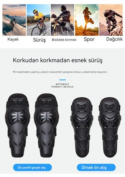 Motosiklet Için Koruyucu Dizlik - Beyaz (Yurt Dışından) fiyatları