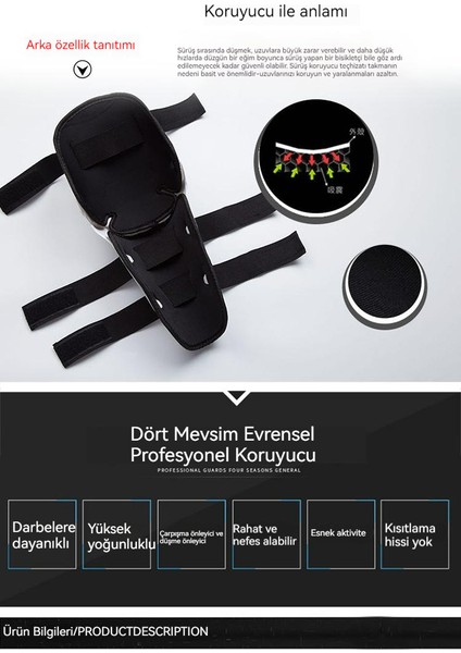 Motosiklet Için Koruyucu Dizlik - Beyaz (Yurt Dışından) indirimleri