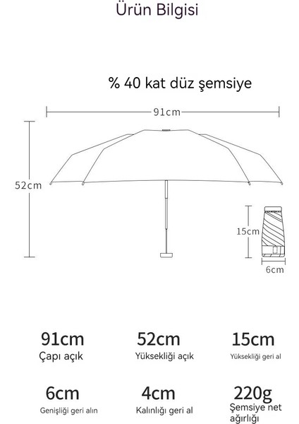 Kadın Uv Korumalı Şemsiye - Pembe (Yurt Dışından)