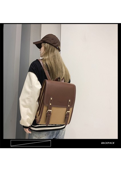 Yeni Unisex Sırt Çantası Ins Vintage Sense Okul Çantası Kampüsünün Kore Versiyonu Mori Retro Tüm Maç Büyük Kapasiteli Okul Sırt Çantası (Yurt Dışından)