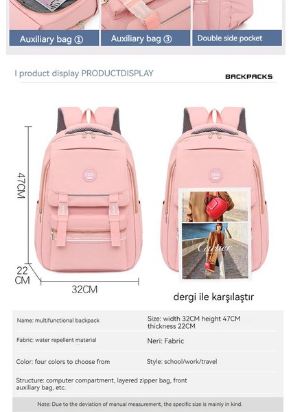 Zethus Yeni Unisex Moda Büyük Kapasiteli Sırt Çantası Su Geçirmez Kişilik Tatlı ve Sevimli Okul Çantası Rahat Trend Okul Sırt Çantası (Yurt Dışından) indirimleri