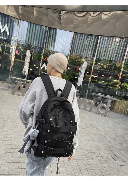 Yeni Unisex Sırt Çantası Seyahat Hip-Hop Moda Marka Fonksiyonel Kaykay Çantası Büyük Kapasiteli Serin Spor Sırt Çantası Kişilik Yakışıklı Okul Sırt Çantası (Yurt Dışından) modelleri