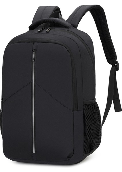Yeni Unisex Sırt Çantası Saf Renk Rahat Sırt Çantası Kore Versiyonu Büyük Kapasiteli Pratik Sırt Çantası Seyahat Sırt Çantası Basit Moda Kolej ve Ortaokul Öğrencileri Okul Sırt Çantası (Yurt Dışından)