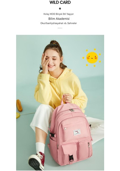 Zethus Yeni Unisex Sırt Çantası Ins Rüzgar Harajuku Okul Çantası Kişilik Trendinin Kore Versiyonu Serin Okul Sırt Çantası Seyahat Spor Sırt Çantası (Yurt Dışından)