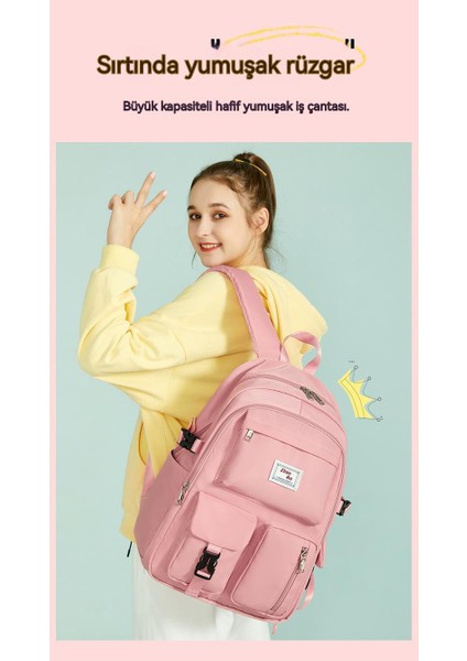 Zethus Yeni Unisex Sırt Çantası Ins Rüzgar Harajuku Okul Çantası Kişilik Trendinin Kore Versiyonu Serin Okul Sırt Çantası Seyahat Spor Sırt Çantası (Yurt Dışından)