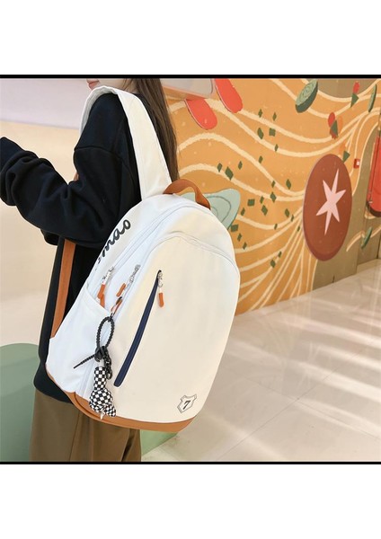Yeni Unisex Sırt Çantası Ins Tarzı Seyahat Sırt Çantası Gündelik Okul Çantası Trendi Basit Büyük Kapasiteli Düz Renk Moda Okul Sırt Çantası (Yurt Dışından) fiyatları