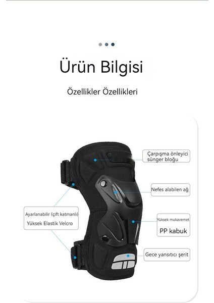 Motosiklet Için Koruyucu Dizlik - Siyah (Yurt Dışından)