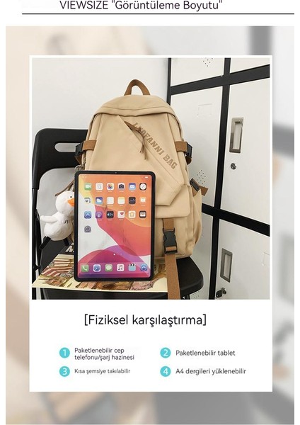 Yeni Unisex Sırt Çantası Basit Rahat Sırt Çantası Kore Moda Trendi Kanvas Okul Çantası Harajuku Tarzı Büyük Kapasiteli Okul Sırt Çantası (Yurt Dışından) modelleri