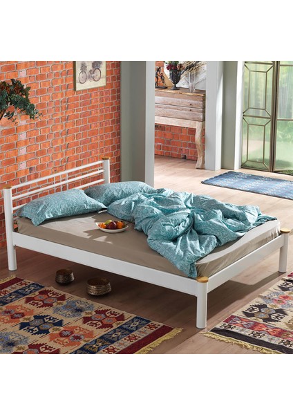 Kappis-S Çift Kişilik Ferforje Metal Karyola-Beyaz fiyatları