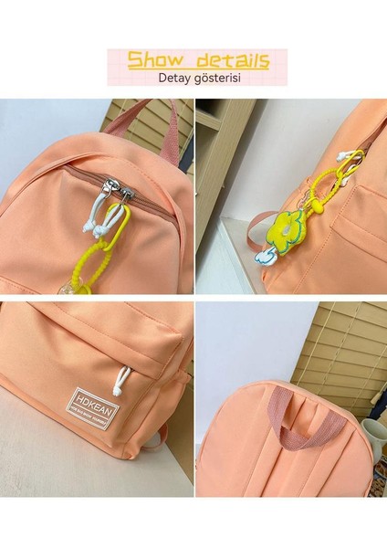 Yeni Pratik Sırt Çantası Sevimli Kız Okul Çantası Çok Yönlü Basit Moda Serin Tatlı Okul Çantası (Yurt Dışından)