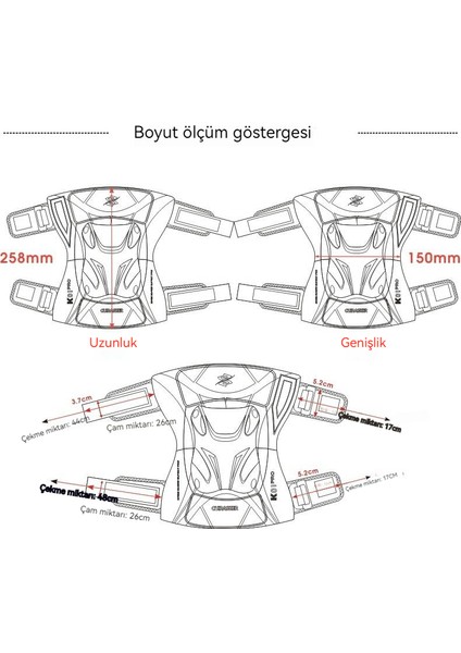 Motosiklet Için Koruyucu Dizlik - Mavi (Yurt Dışından)