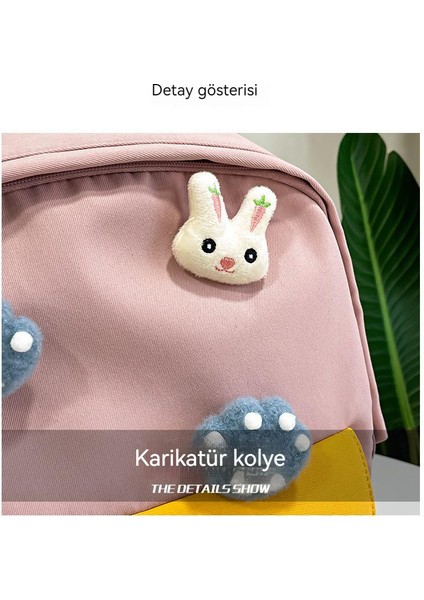 Ins Küçük Taze Kontrast Renkli Sırt Çantası Yeni Kore Versiyonu Kızlar ve Çocuklar Için Yeni Moda Trendi Okul Sırt Çantası Büyük Kapasiteli Kanvas Okul Çantası (Yurt Dışından) fırsatları
