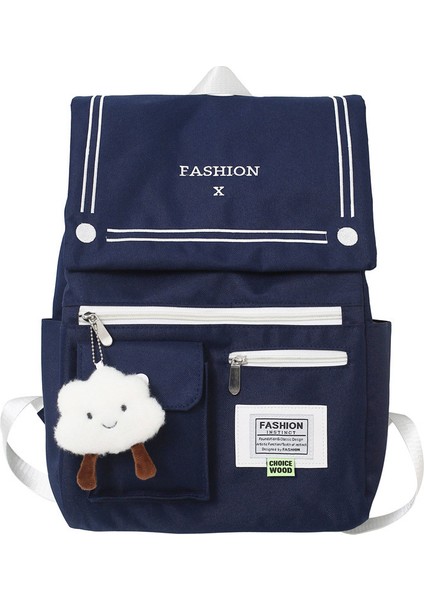 Zethus Yeni Unisex Sırt Çantası Ins Japon Kore Kolej Tarzı Okul Çantası Sevimli Tatlı Büyük Kapasiteli Okul Sırt Çantası (Yurt Dışından)