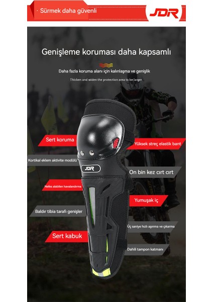 Motosiklet Için Koruyucu Dizlik - Siyah (Yurt Dışından)