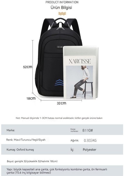 Yeni Erkek Sırt Çantası Kişilik Yakışıklı Saber Sırt Çantası Büyük Kapasiteli Seyahat Sırt Çantası Basit Trendy Spor Sırt Çantası (Yurt Dışından) fiyatları