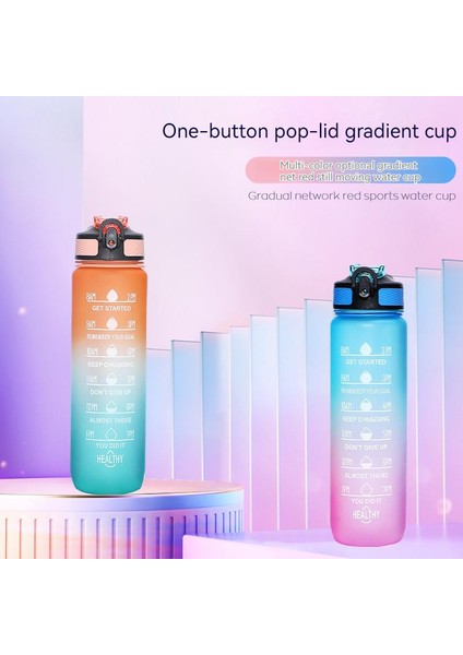 Zethus 1000ML Taşınabilir Su Matarası - Sarı / Pembe (Yurt Dışından) fiyatları