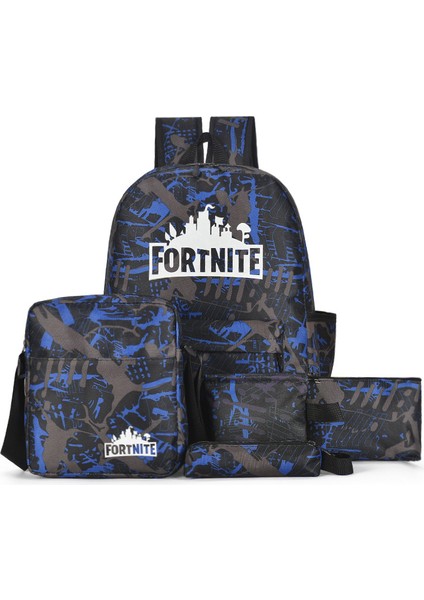 Unisex Moda Aydınlık Sırt Çantası Büyük Kapasiteli Okul Çantası Rahat Spor Sırt Çantası Beş Parçalı Okul Sırt Çantası (Yurt Dışından)