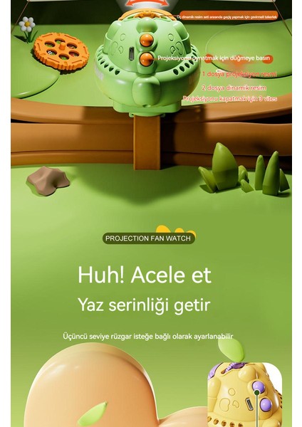 USB Mini El Fanı - Yeşil (Yurt Dışından)
