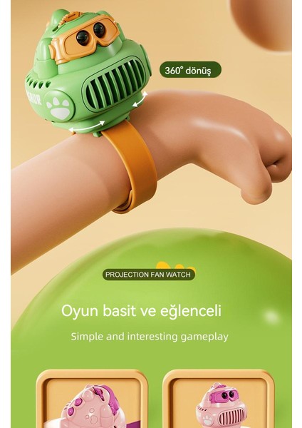USB Mini El Fanı - Yeşil (Yurt Dışından)
