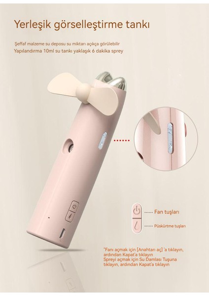 USB Mini El Fanı - Mavi (Yurt Dışından)