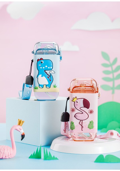 280ML Taşınabilir Su Matarası - Pembe (Yurt Dışından)