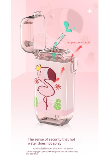 280ML Taşınabilir Su Matarası - Pembe (Yurt Dışından)