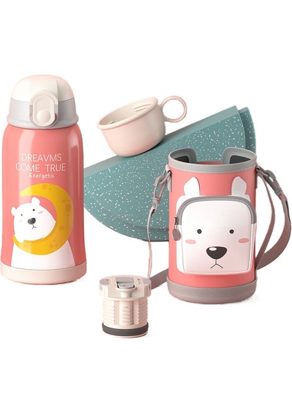 Zethus 550ML Taşınabilir Su Matarası - Pembe (Yurt Dışından)