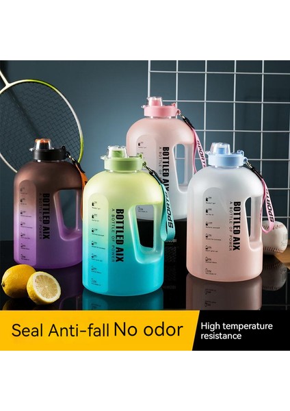 2200ML Taşınabilir Su Matarası - Şeffaf / Pembe (Yurt Dışından)
