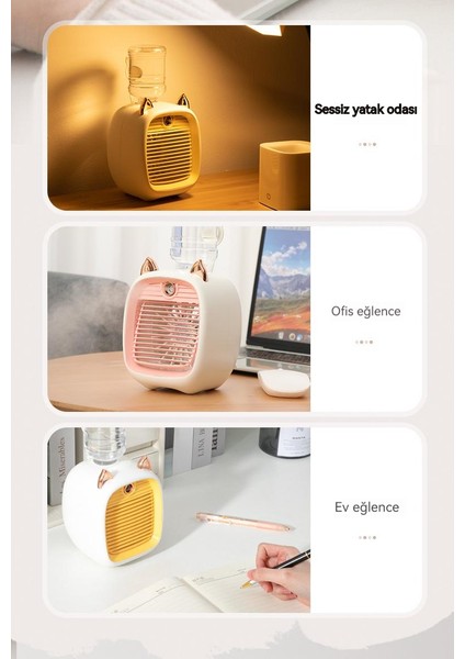 USB Mini El Fanı - Sarı (Yurt Dışından)