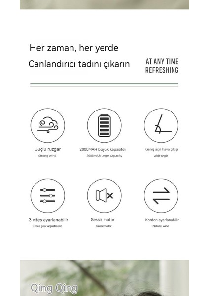 USB Mini El Fanı - Yeşil (Yurt Dışından) fiyatları