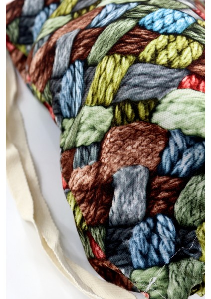 Büzgülü Sırt Çantası Linen Bez Çanta