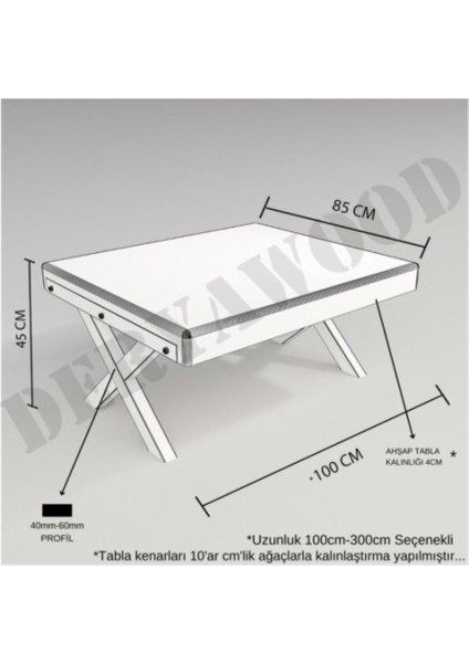 Masif Ahşap Billet Orta Sehpa 85*85 cm